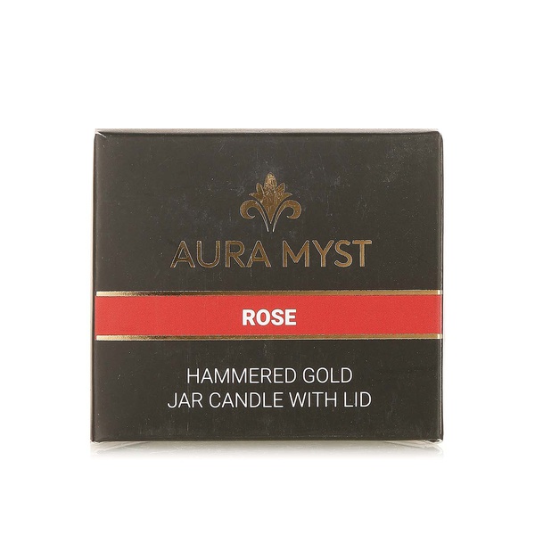 Buy Aura Myst hammered gold jar candle rose in UAE