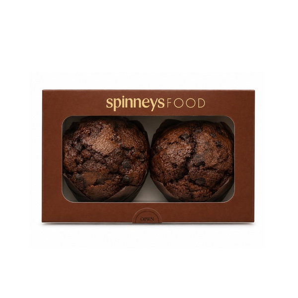 Spinneysfood Double Chocolate Muffin 135g x 2
