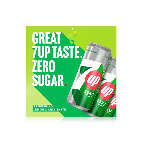 7up Zero Cans 330ml x 6
