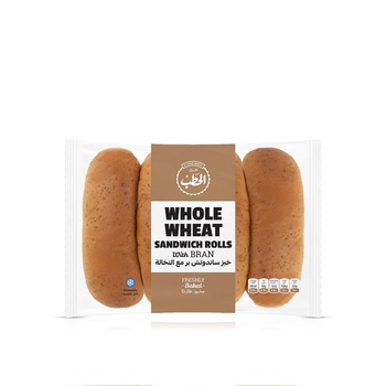Al Hatab Bakery Whole Wheat Sandwich Rolls with Bran 200g
