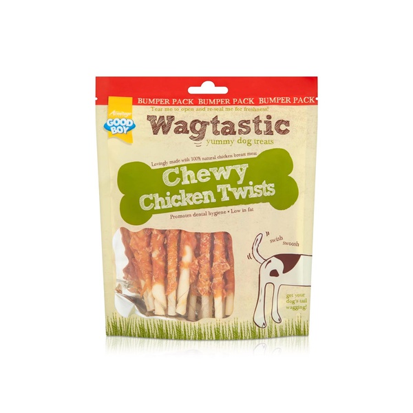 Wagtastic Chewy Chicken Twists Dog Treats 320g