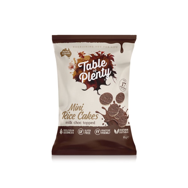 Table Of Plenty Gluten Free Mini Rice Cakes Milk Chocolate Cookies 60g