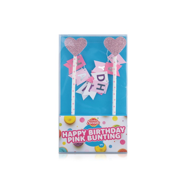Dollar Sweets Happy Birthday Pink Bunting