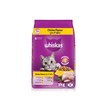 Whiskas Dry Cat Food for Adults 1+ Years with Chicken 3kg