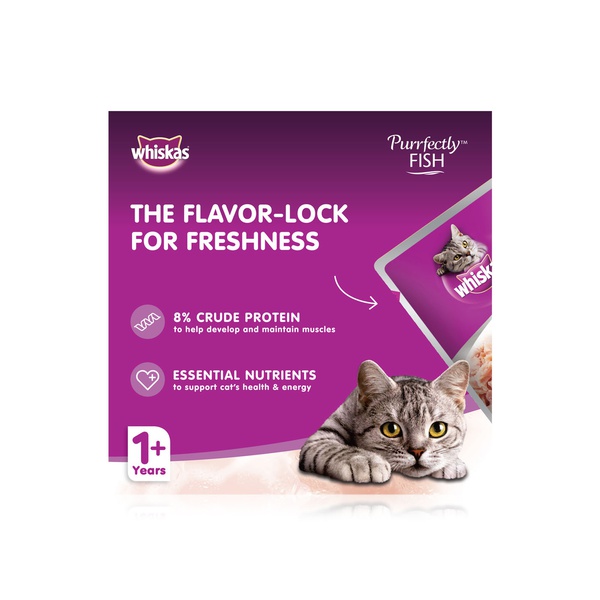 Whiskas Purrfectly Fish Wet Cat Food for Adults 1 + Years with Tuna 85g