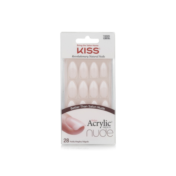 Buy Kiss Salon acrylic nude French nails in UAE