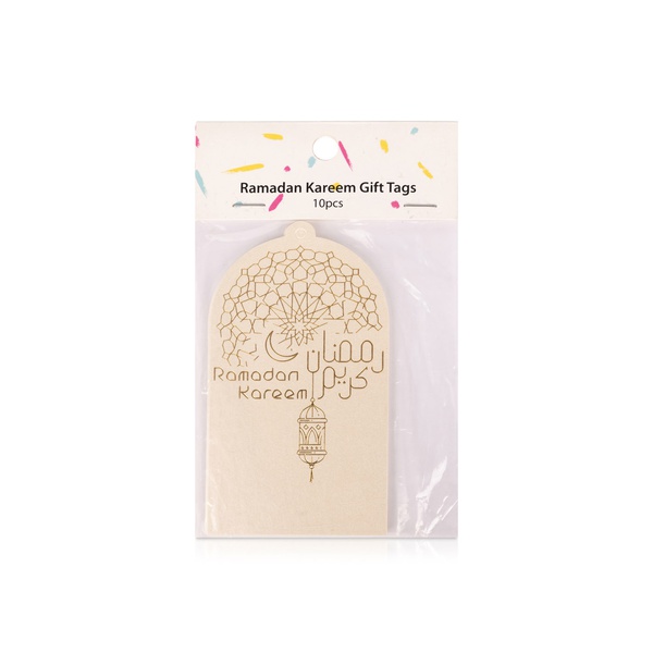 The Party Popper Dome Ramadam Kareem Gift Tags Gold 10 Pack