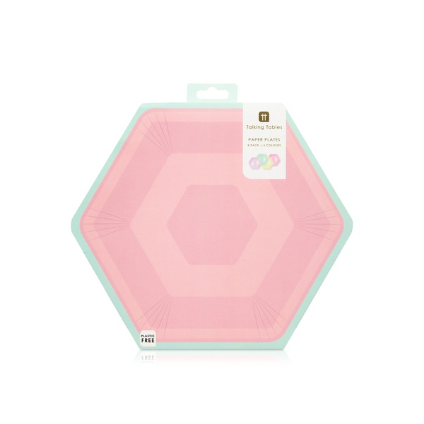 Talking Tables Plates Hexagonal Large x 8