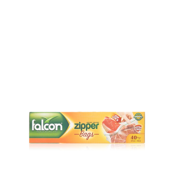 Buy Falcon zipper freezer bags 27 x 30cm x40 in UAE