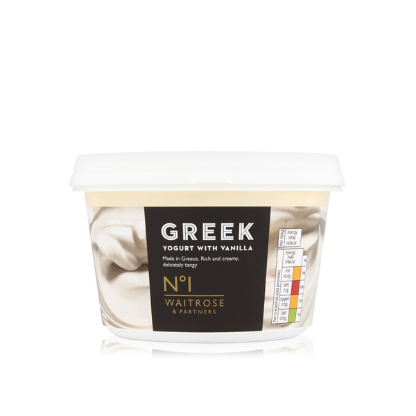 Waitrose No 1 Vanilla Strained Greek Yogurt 500g