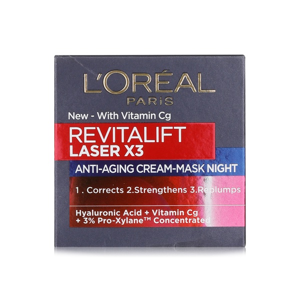 Buy LOreal Paris Revitalift laser X3 anti-aging cream-mask night 50ml in UAE