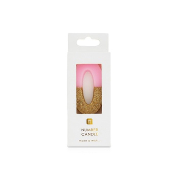 Talking Tables Pink Glitter Candle - 0
