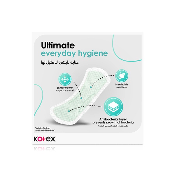 Kotex Antibacterial Panty Liners Long 44s