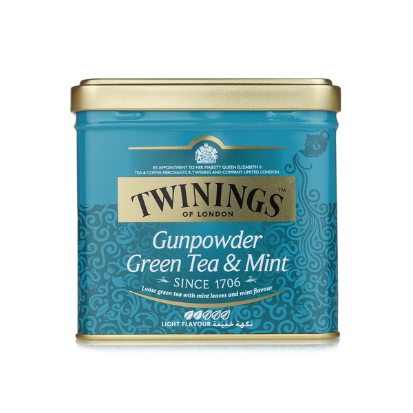 Buy Twinings gunpowder green tea and mint tin 200g in UAE