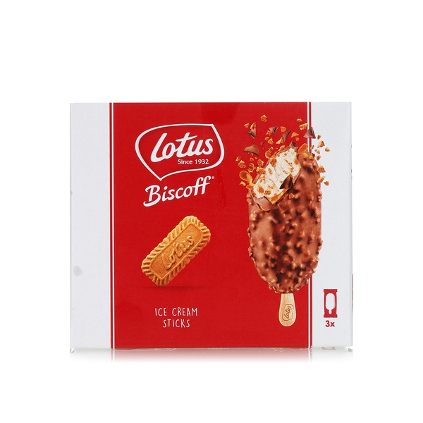 Buy Lotus Biscoff ice cream sticks 3x90ml in UAE