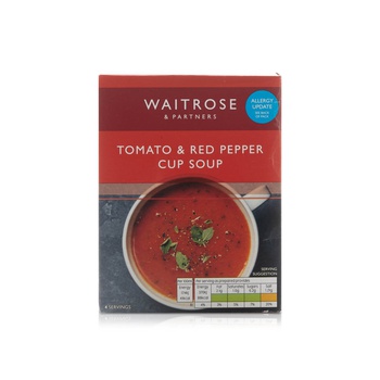 Waitrose Tomato & Red Pepper Cup Soup 4x22g