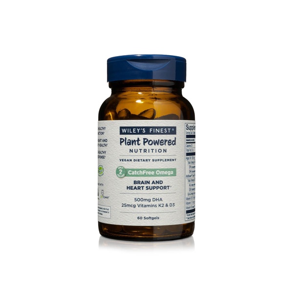 Wiley's Finest CatchFree Omega Brain and Heart Support with Vitamin K2 + D3 Softgels x 60