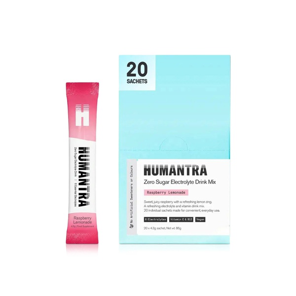 Humantra Raspberry Lemonade Electrolyte Supplement 20 Sticks