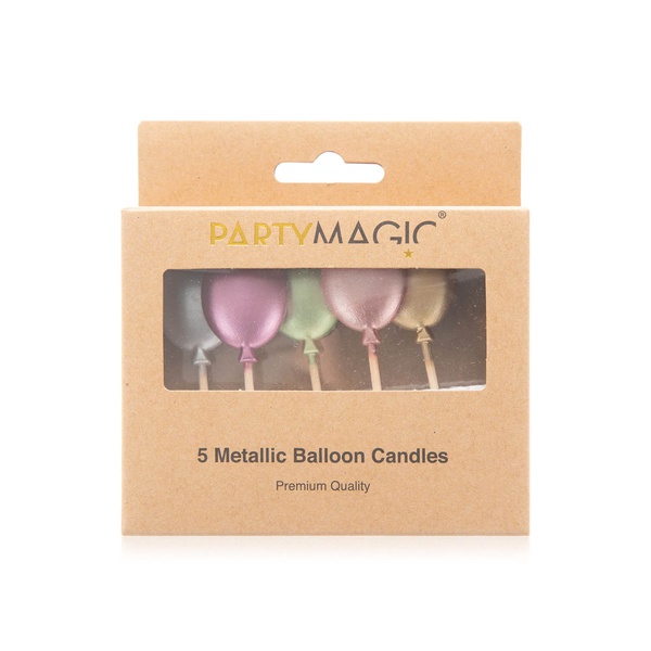 Party Magic Assorted Metallic Balloon Candles x 5