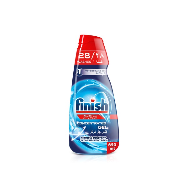 Buy Finish all in one max dishwasher concentrated gel 650ml in UAE