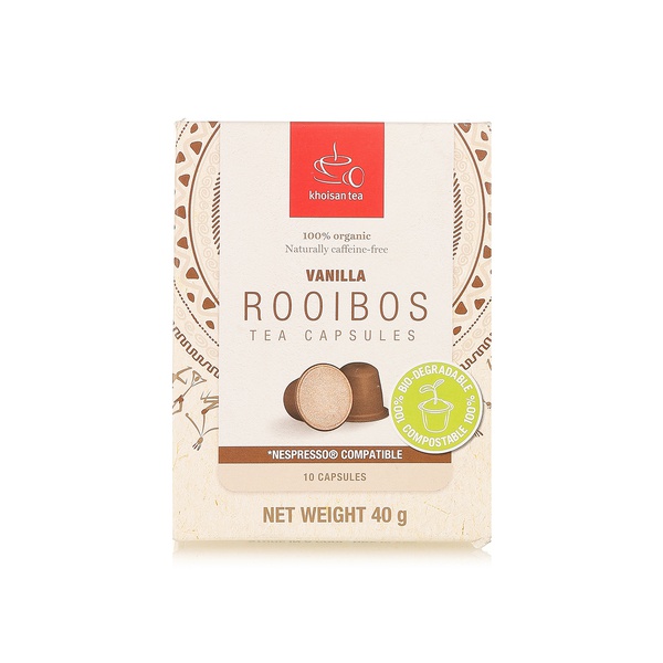 اشتري Khoisan organic rooibos vanilla tea capsules x10 في الامارات