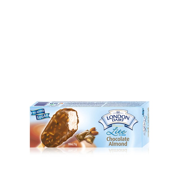 اشتري London Dairy lite chocolate almond ice cream stick 100ml في الامارات