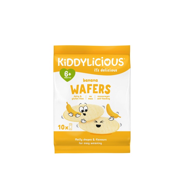 Kiddylicious Banana Wafers 6+ Months 4g x 10