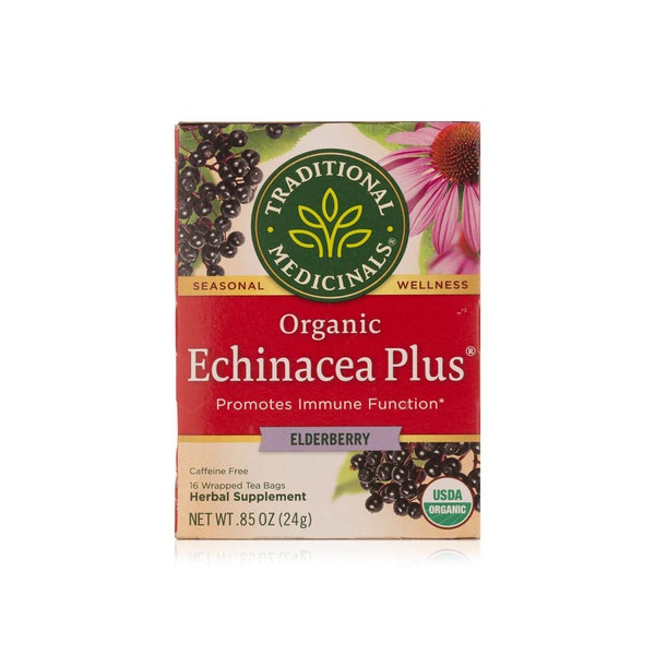 Traditional Medicinals Organic Echinacea Plus Elderberry Tea 16 Bags 24g