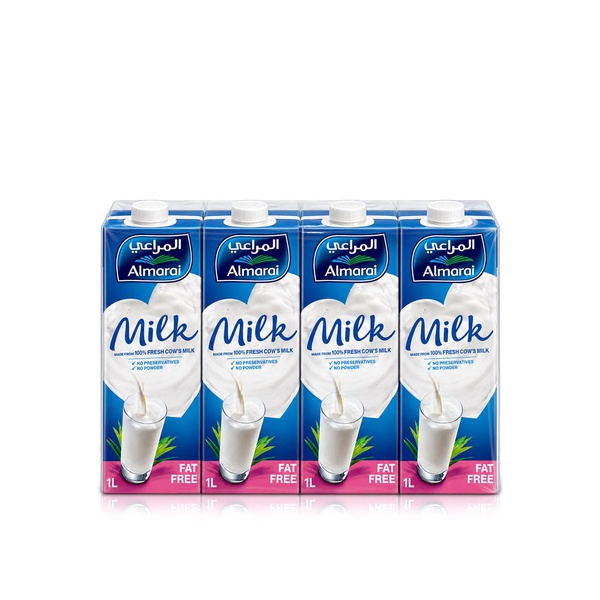 Almarai Uht Milk Fat Free 1 litre x 4
