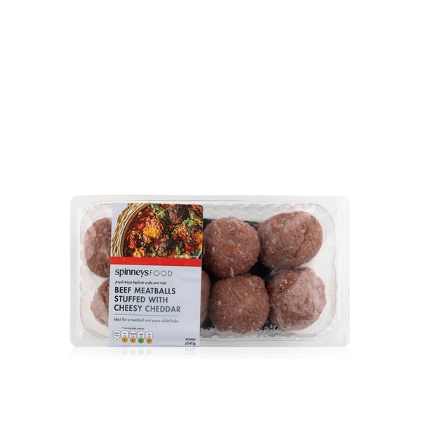 Buy SpinneysFOOD Beef Meatballs Stuffed With Cheesy Cheddar 640g in UAE