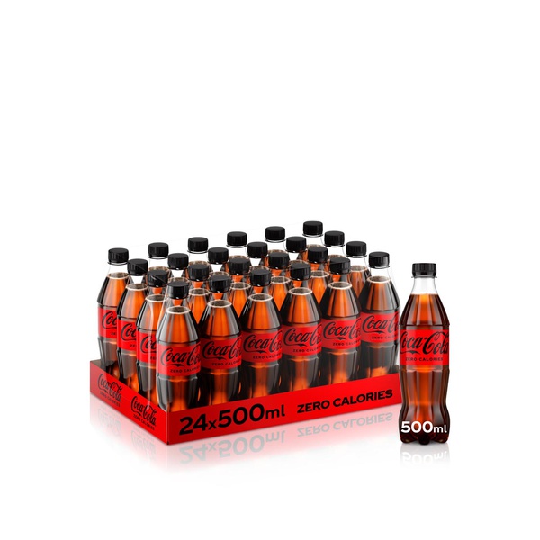 Buy Coca Cola Zero PET bottles 24 x 500ml in UAE