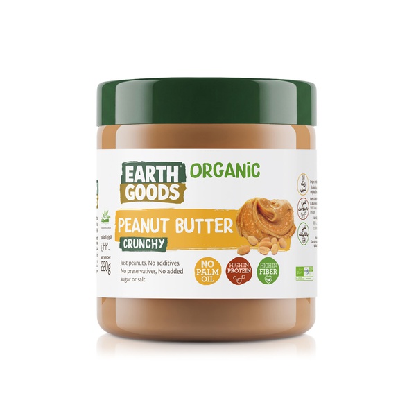 Earth Goods Organic Crunchy Peanut Butter 220g