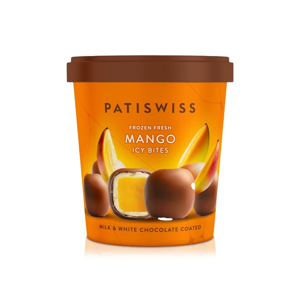 Patiswiss Frozen Mango Icy Bites with Milk & White Chocolate 130g