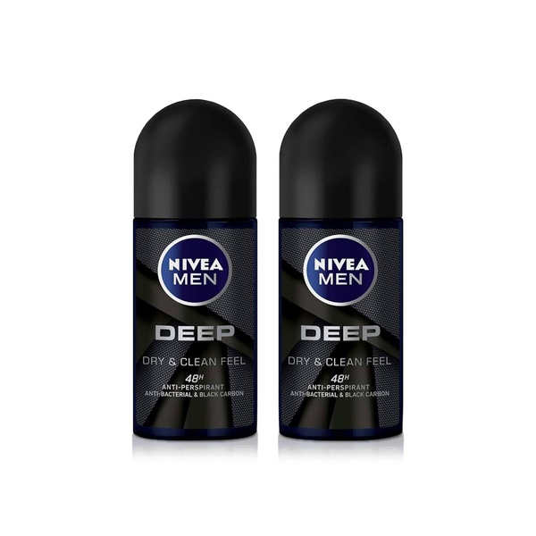 Nivea Men Deodorant Roll On Deep 50Ml x2 Ecobox