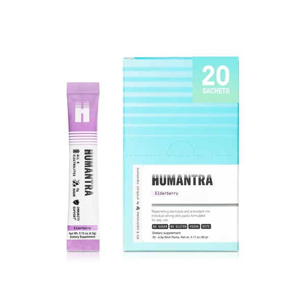 Humantra Elderberry Electrolyte Supplement 20 Sticks