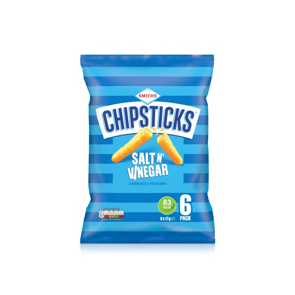 Smiths Chipsticks Salt and Vinegar 6 Pack 102g
