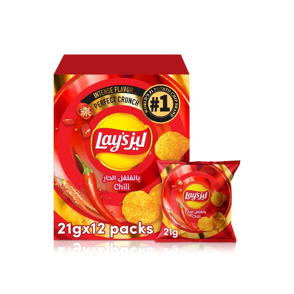 Lays Chilli Potato Chips 12 x 21g