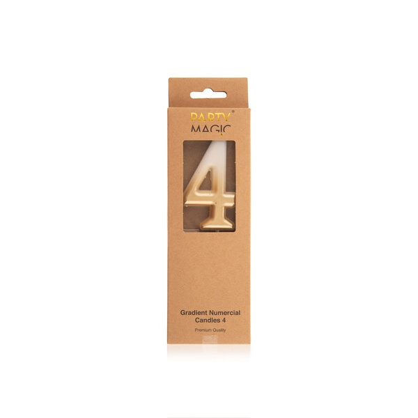 Party Magic Grad Numerical Candle Gold 4