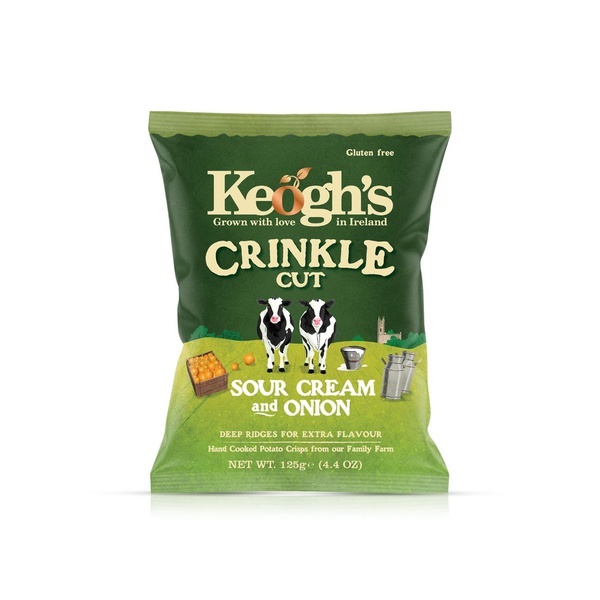 Keogh's Crinkle Sour Cream Onion 125g