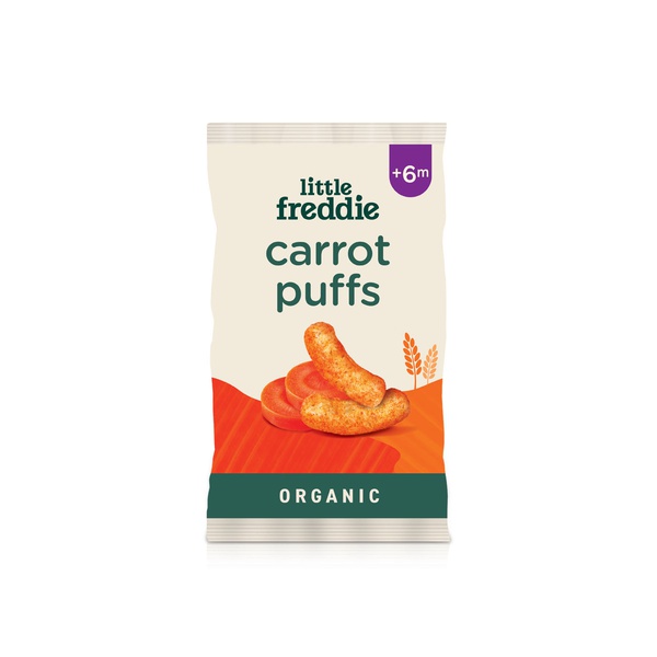 Little Freddie Organic Carrot Puffs Baby Food Snack (+6m) 25g