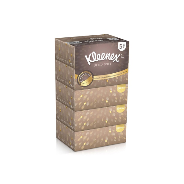 Kleenex Ula Soft Premium Facial Tissue 96 Sheets x 3 Ply x 5 Packs