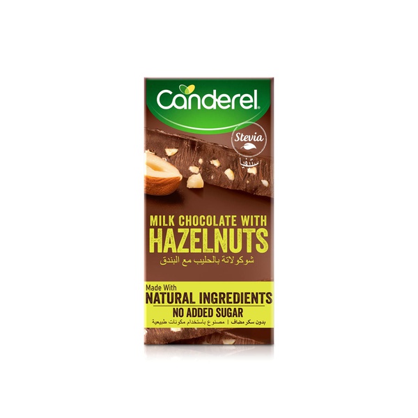 Canderel Natural Milk Chocolate with Hazelnuts 75g