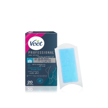 Veet Professional Hair Removal Wax Strips for Sensitive Skin Legs & Body x 20