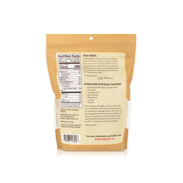 Bob's Red Mill Organic Buckwheat Flour 623g