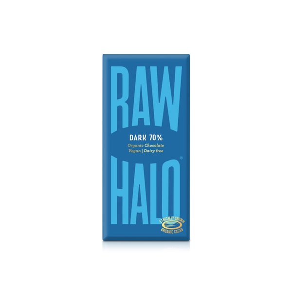 Raw Halo Dark 70% Organic Chocolate Bar 70g