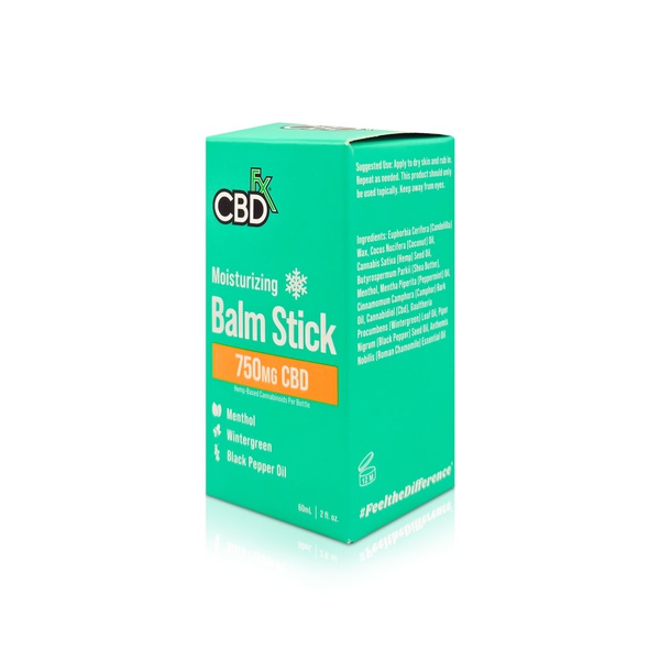 CBDFx 750mg CBD balm stick muscle and joint 60ml