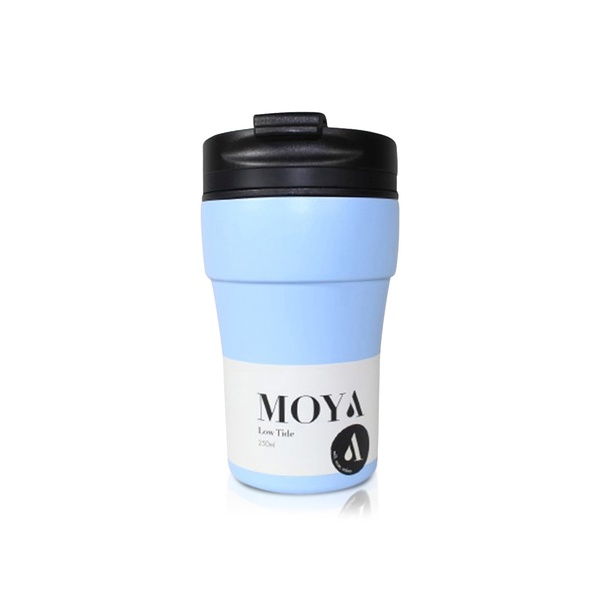Moya Low Tide Travel Coffee Mug Black/powder Blue 250ml