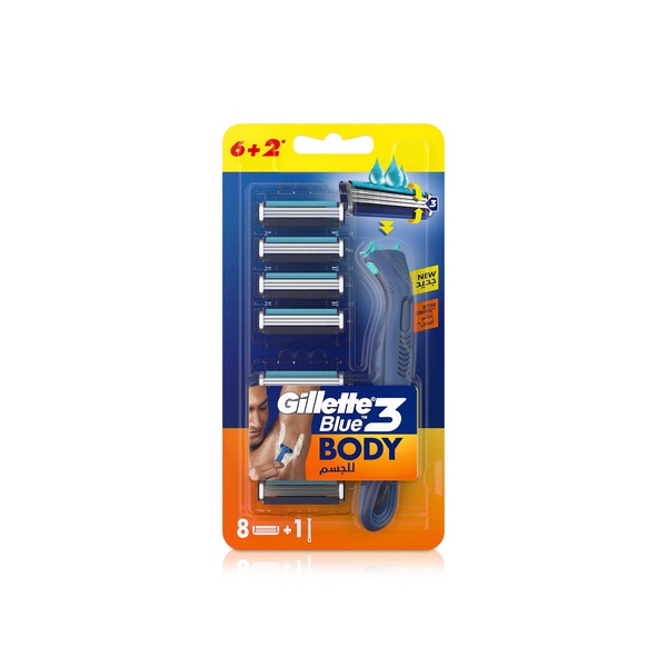 Gillette Blue 3 Body Razors x 8