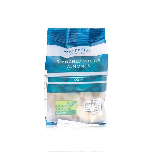 Waitrose Blanched Whole Almonds 100g