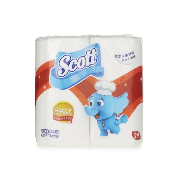 Buy Scott kitchen towel 2ply 2 rolls in UAE